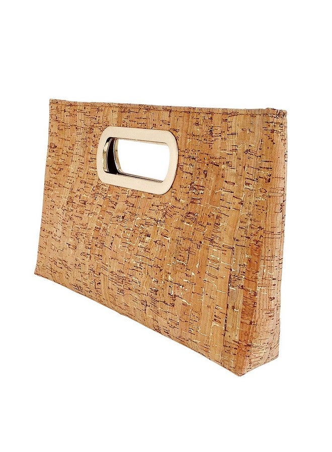 JNB Cork Top Handle Clutch Gold - Image 2