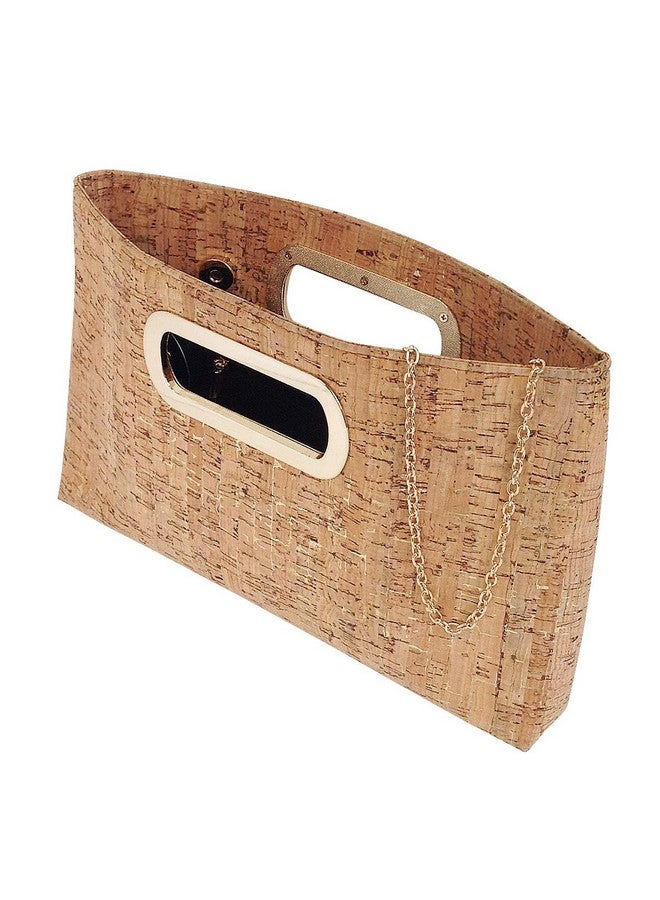 JNB Cork Top Handle Clutch Gold - Image 4