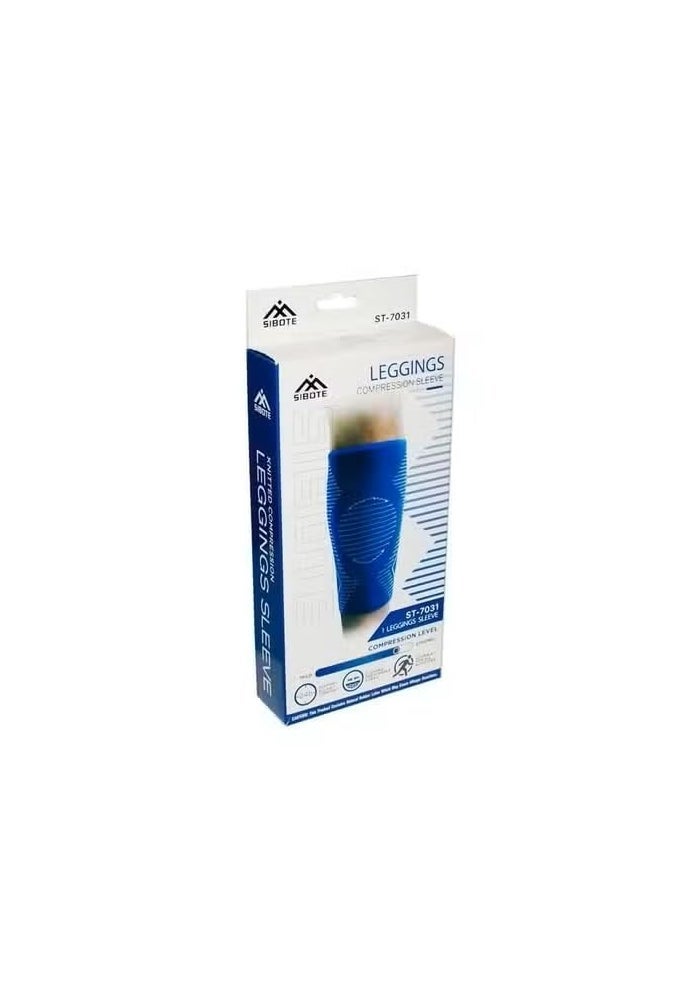 SIBOTE Compression Calf Brace - Athletic Support Sleeve in Blue - Image 1