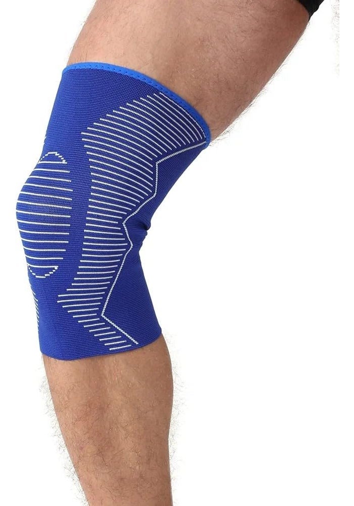 SIBOTE Compression Calf Brace - Athletic Support Sleeve in Blue - Image 3