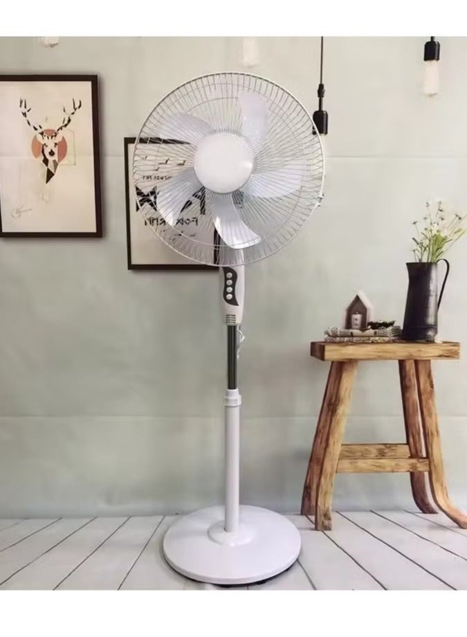 Denx Stand Fan, 60W, 16 Inch, 90° Wide Swing, 3 Adjustable Speeds, 5AS Blade System, Optimal Air Circulation, for Perfect Room Temperature, Sleek Design - Image 4