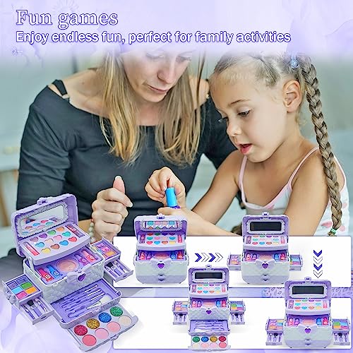 Mrabbitoo Kids Makeup Sets for Girls 5-8 - Washable Makeup for Kids 8-12, Maquillaje para Niñas, Play Make Up Kit, Toys for Little Girl, Princess Toddler Kid Stuff, Ages 3456789 10 Year Old Girl Birthday Gifts - Image 4