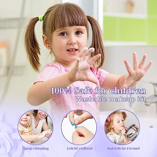 Mrabbitoo Kids Makeup Sets for Girls 5-8 - Washable Makeup for Kids 8-12, Maquillaje para Niñas, Play Make Up Kit, Toys for Little Girl, Princess Toddler Kid Stuff, Ages 3456789 10 Year Old Girl Birthday Gifts - Image 5