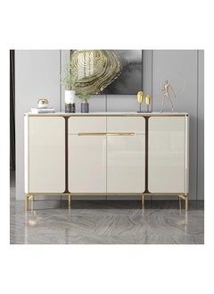 AWD Luxury Sideboard, Buffet Cabinet, Storage Organizer Cabinet Coffee Bar, Wood Durable Shelf Storage Cabinet Marble Top for Living room Dining room Entryway Salon Home Organizer Home Sorting Decoration.  - Image 1