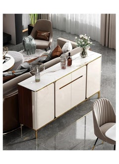 AWD Luxury Sideboard, Buffet Cabinet, Storage Organizer Cabinet Coffee Bar, Wood Durable Shelf Storage Cabinet Marble Top for Living room Dining room Entryway Salon Home Organizer Home Sorting Decoration.  - Image 4