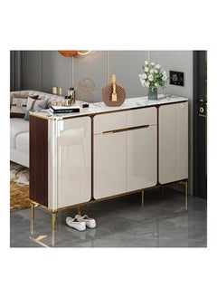 AWD Luxury Sideboard, Buffet Cabinet, Storage Organizer Cabinet Coffee Bar, Wood Durable Shelf Storage Cabinet Marble Top for Living room Dining room Entryway Salon Home Organizer Home Sorting Decoration.  - Image 2