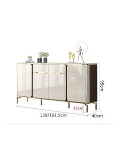 AWD Luxury Sideboard, Buffet Cabinet, Storage Organizer Cabinet Coffee Bar, Wood Durable Shelf Storage Cabinet Marble Top for Living room Dining room Entryway Salon Home Organizer Home Sorting Decoration.  - Image 3