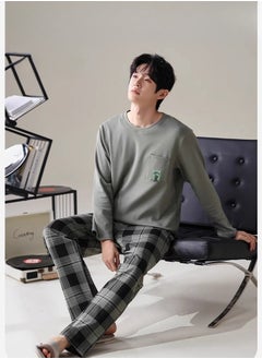 Breathing Pajamas-Men's Pajamas Made Of Pure Cotton, Loose And Comfortable, Long Sleeved Casual Home Suit Set - pzsku/ZA32BDBC1122E223FD4A0Z/45/_/1726129515/22798e5e-fa7c-4d70-b1c5-623b1e83eb56