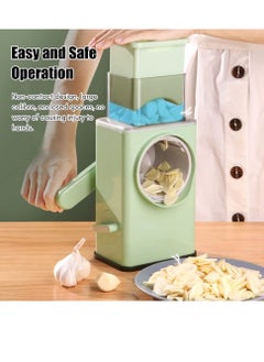 Generic متعددة الوظائف قطاعة الخضروات المروحية مبشرة الجبن الدوارة 3 في 1 آلة تقطيع ومطحنة سلطة صانع السلطة مع شفرات دوارة من الفولاذ المقاوم للصدأ لجوز الفاكهة النباتية  - Image 4