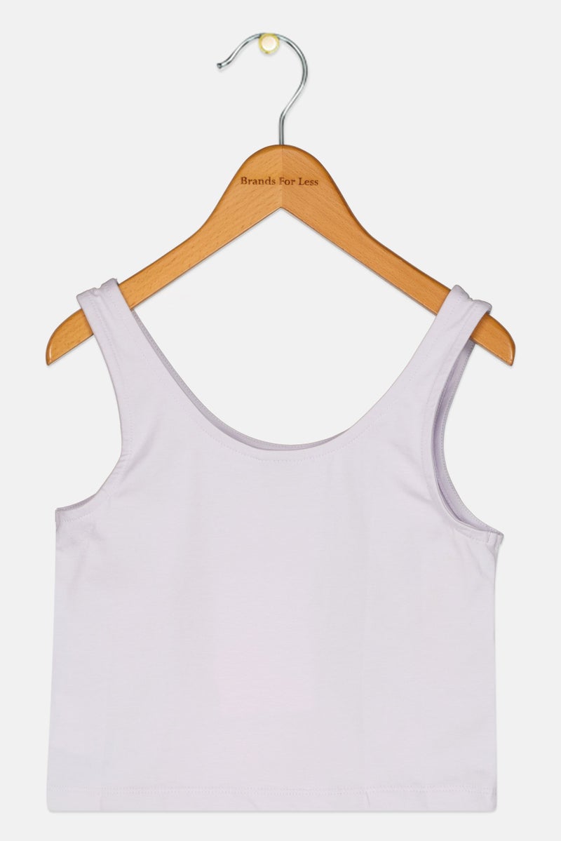 PUMA Kids Girl Brand Logo Sleeveless Top, Lavender - Image 2