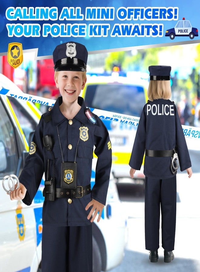 IVENRXIU Police Costume for Kids, Cop Pretend Play Toys for Dress Up, Role Play Set with Handcuffs, Flashlight, Police Badge for Kids Boys and Girls 3-8, Halloween Costumes, Birthday Christmas Gifts - Image 2