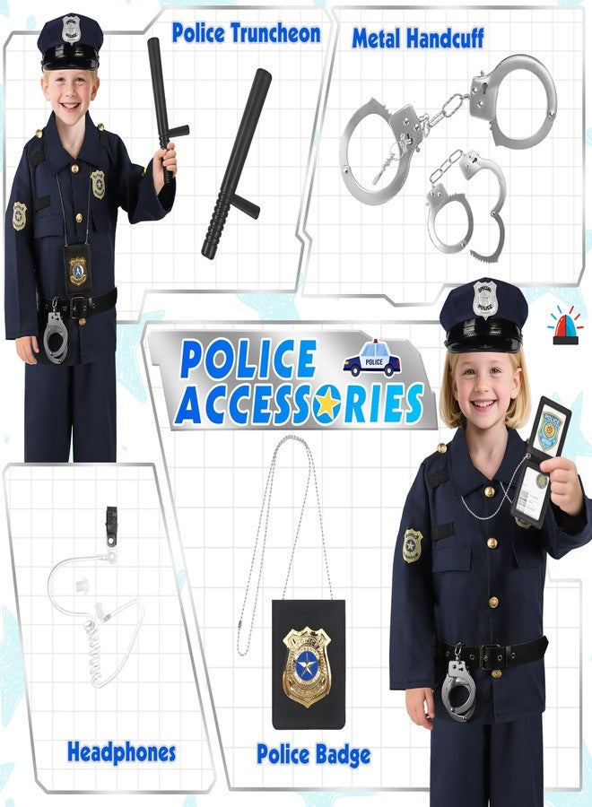 IVENRXIU Police Costume for Kids, Cop Pretend Play Toys for Dress Up, Role Play Set with Handcuffs, Flashlight, Police Badge for Kids Boys and Girls 3-8, Halloween Costumes, Birthday Christmas Gifts - Image 5