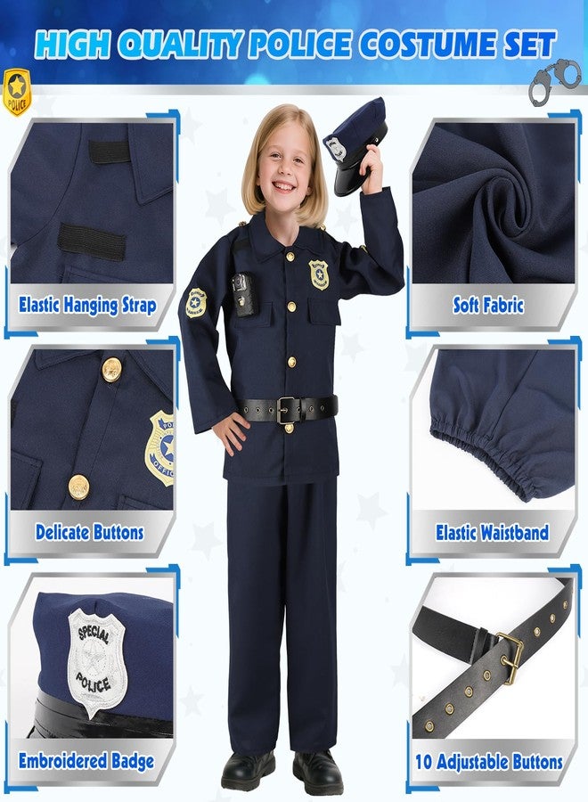 IVENRXIU Police Costume for Kids, Cop Pretend Play Toys for Dress Up, Role Play Set with Handcuffs, Flashlight, Police Badge for Kids Boys and Girls 3-8, Halloween Costumes, Birthday Christmas Gifts - Image 3