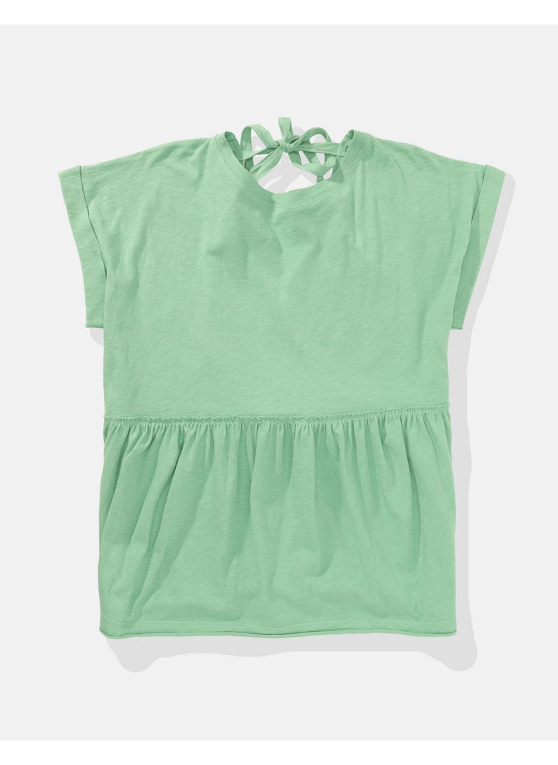 American Eagle Casual Oversized Tie T-Shirt  - Image 3