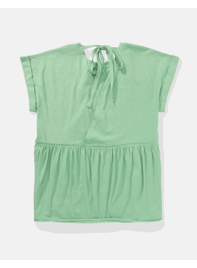 American Eagle Casual Oversized Tie T-Shirt - Image 2