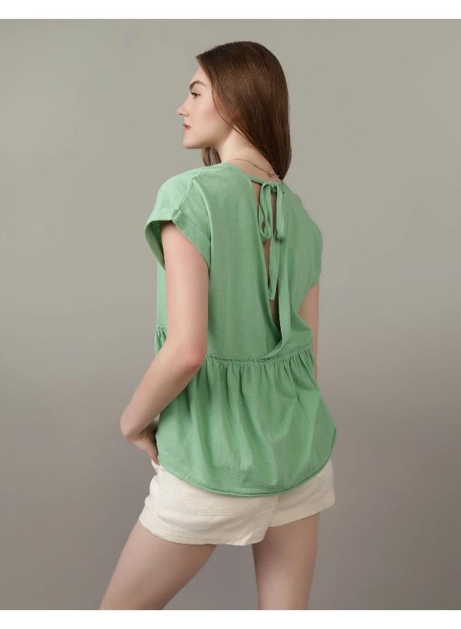American Eagle Casual Oversized Tie T-Shirt - Image 4