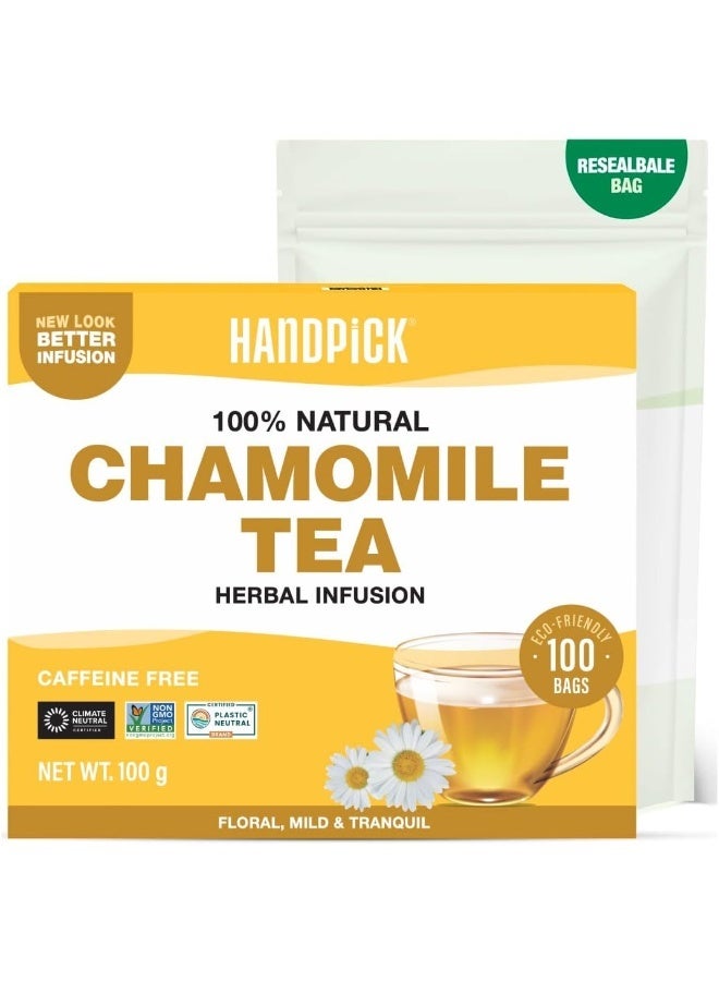 HANDPICK 100% Natural Chamomile Tea Bags - Image 1
