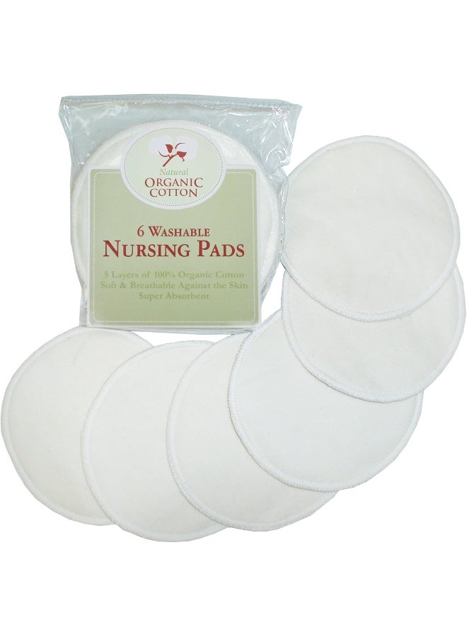 TL Care Nursing Pads Made with Organic Cotton - Soft, Breathable, Absorbent & Washable, Natural Color, 12 Count - Image 2