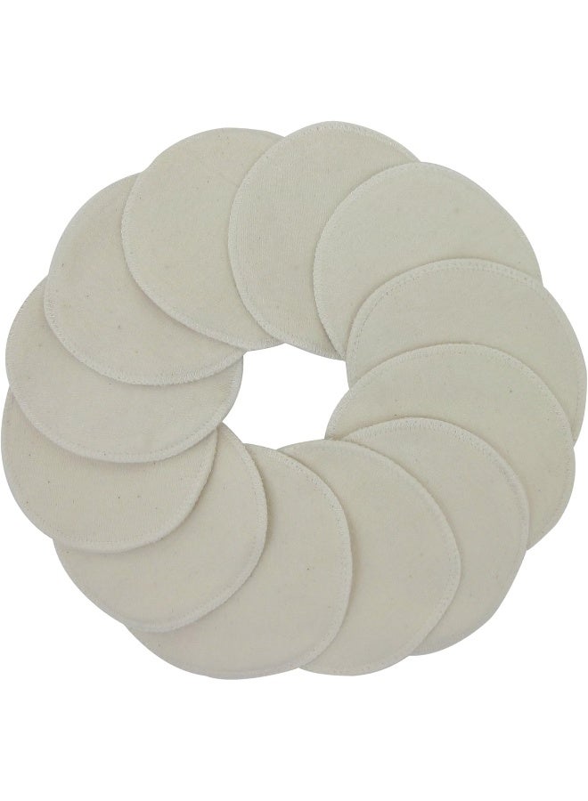 TL Care Nursing Pads Made with Organic Cotton - Soft, Breathable, Absorbent & Washable, Natural Color, 12 Count - Image 1