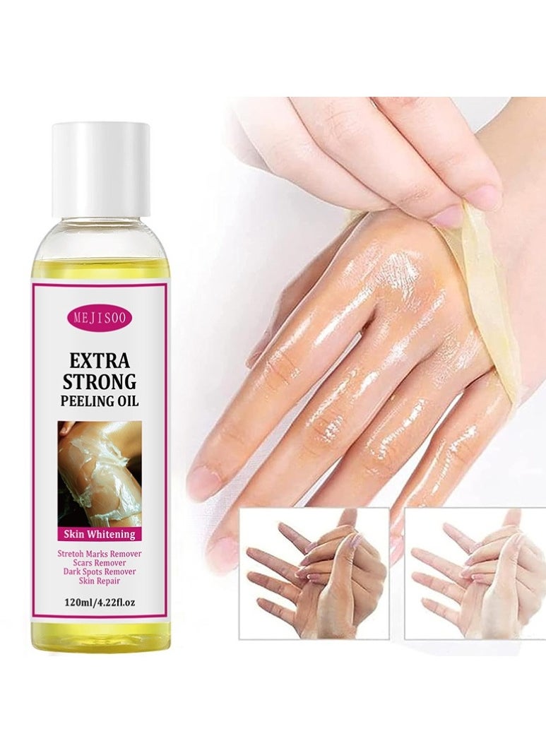 MEJISOO - Yellow Peeling Oil 120ml Super Strength Dead Skin Remover Skin Moisturizing Hydrating Butter Peeling Remove Dead Skin and Calluses on Feet and Hand Dark Spot Peeling Oil - Image 1