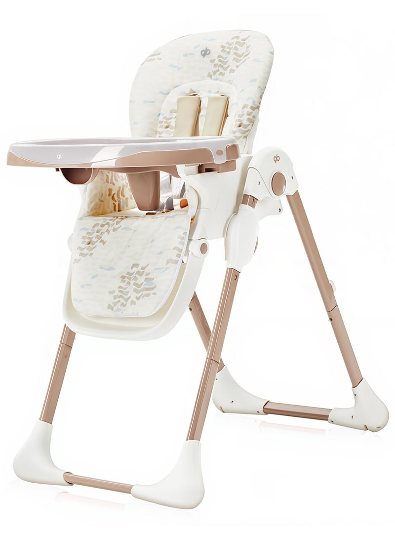 جي بي كرسي طعام مرتفع للأطفال من جود بيبي، مناسب للأطفال الرضع، مزود بصينية قابلة للتعديل، و7 مستويات ارتفاع، ومقعد ناعم يسمح بمرور الهواء، وقابل للطي، مناسب للأطفال من عمر 6 إلى 36 شهرًا. - Image 1