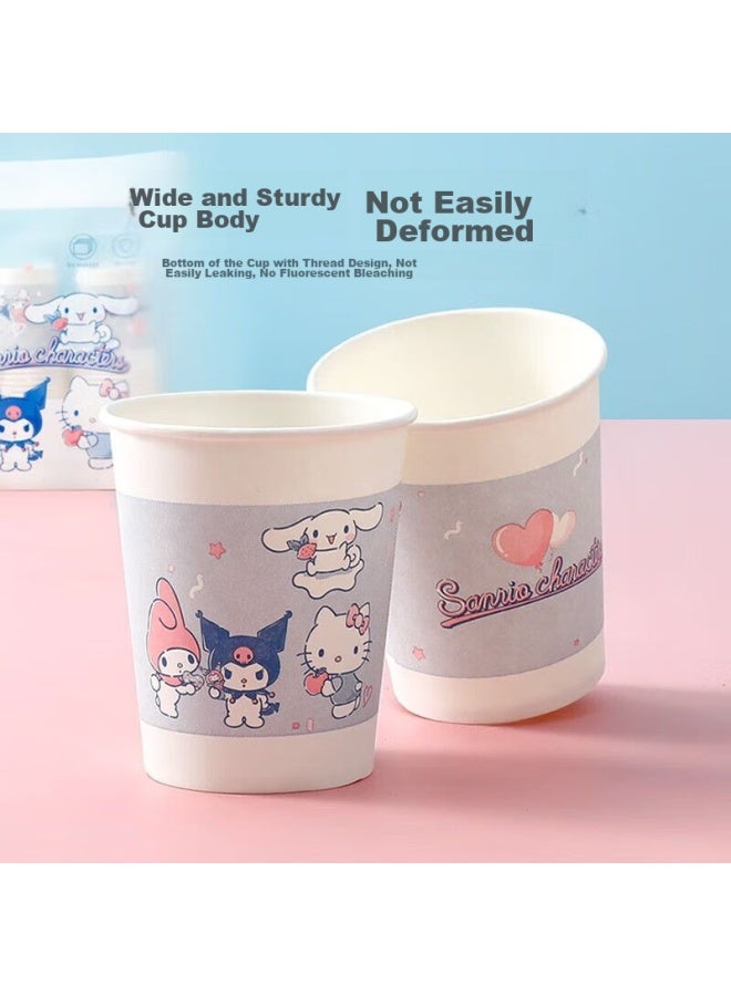 Yekee Disposable Paper Cups Sanrio Collaboration Thickened Business And Home Family Pack 250ml 80 Count K-8162 - Image 1