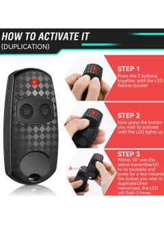 CMGTYYD 433.92 MHz Garage Remote Control, Compatible with CAME TOP-432EE, TOP-432EV, TOP-432NA, TOP-432SA, Hand Held Gate Key Fobs, 2 Channel Door Remote, Radio Cloning Remote  - Image 5