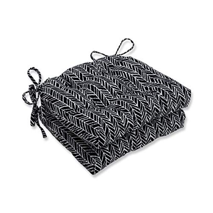 Pillow Perfect 625256 Outdoor/Indoor Herringbone Night Chair Pads, 15.5" x 14.5", 2 Pack - Image 4