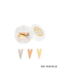 Creative Drop-shaped Metal Bookmark Clip Chinese Style Stainless Steel For Study Office Document Organization Cultural Product Three-color mixed