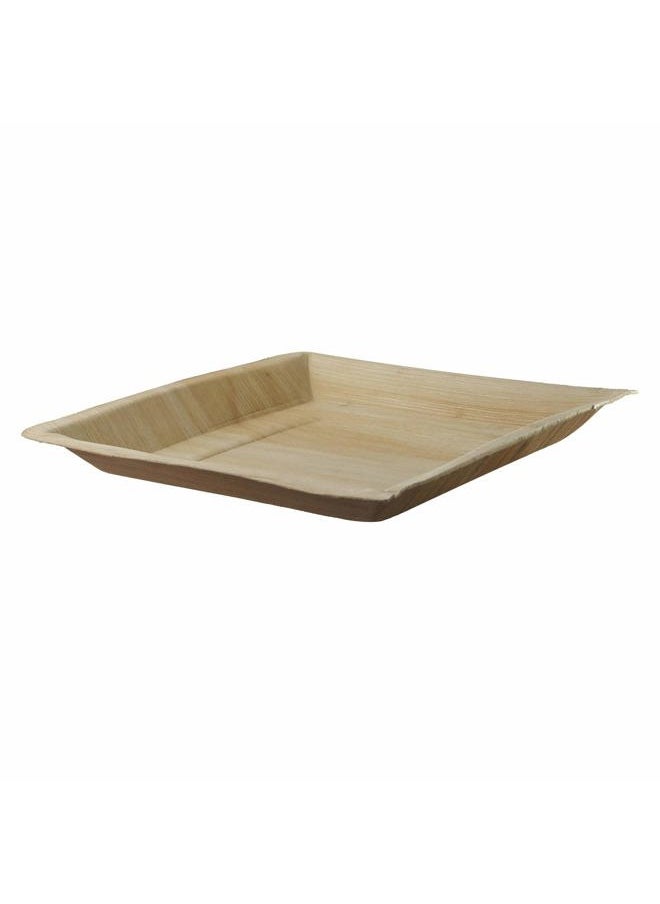 PacknWood PACKNWOOD 210BBA2424- square leaf plates -square palm leaf bowls- square palm leaf disposable plates- square deep palm leaf plate bulk- (9.4 x 9.4) - 100 pcs  - Image 1