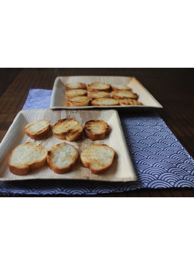 PACKNWOOD 210BBA2424- square leaf plates -square palm leaf bowls- square palm leaf disposable plates- square deep palm leaf plate bulk- (9.4 x 9.4) - 100 pcs