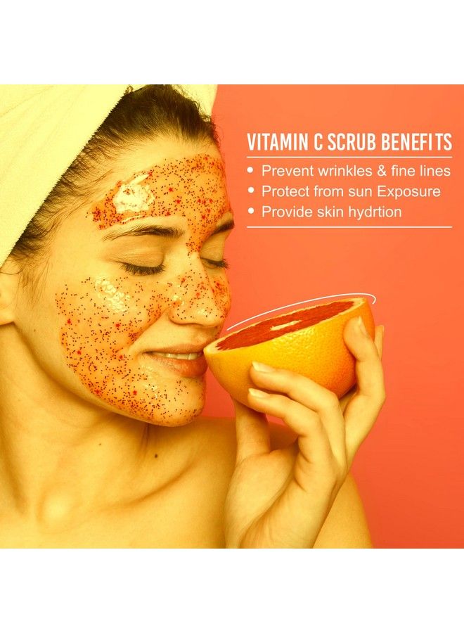 Pink Root Vitamin C Scrub For Face & Body Deep Cleansing Exfoliating Face Scrub Brightening Facial Scrub For All Skin Types 100Gm - Image 3