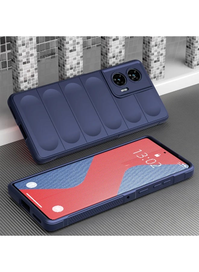 Premium Protection Back Silicone Case Compatible with Motorola Moto G85 5G Magic Shield Shockproof Case with Camera Protection (Blue)  - Image 3