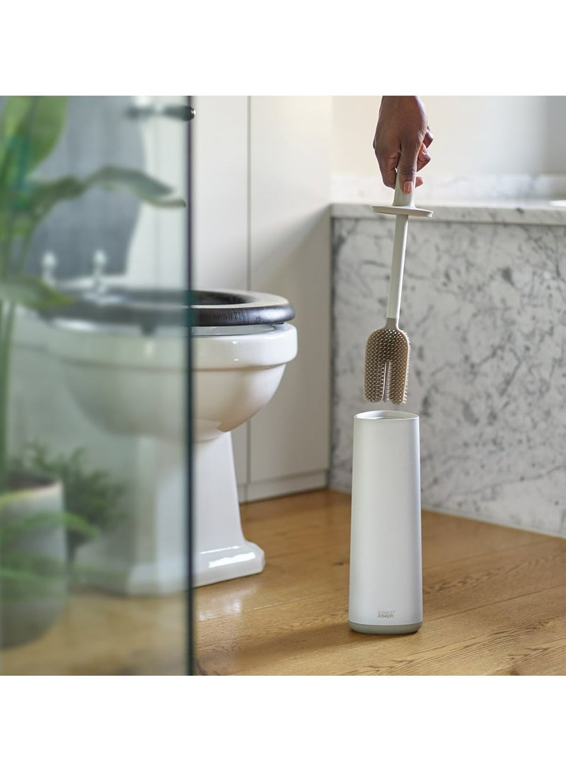 Joseph Joseph Flex 360 Matt Toilet Brush, Ecru - Image 5