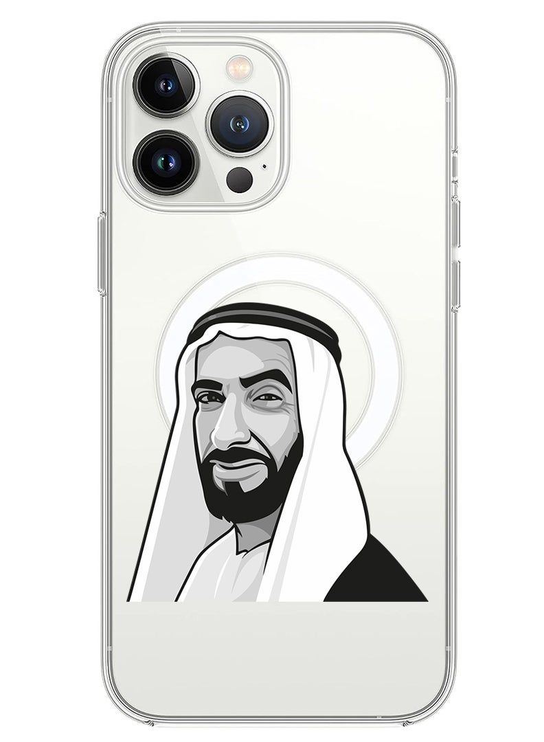 Theodor Magnetic Case for iPhone 13 Pro Max 6.7-inch Compatible with MagSafe Wireless Charging, Shockproof Phone Bumper Cover Sheikh zayed  - Image 1