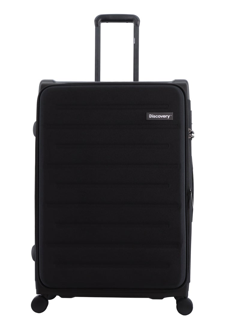 Discovery Motion PP and Polyester Large Check-In Luggage Black, Durable Lightweight Unbreakable Suitcase, 4 Double Wheel With TSA Lock Trolley Bag (28 Inch). - pzsku/ZA32C7E1FCBCBA9821CC5Z/45/_/1720613757/d10e2063-5940-462b-bb87-b4ac27016155