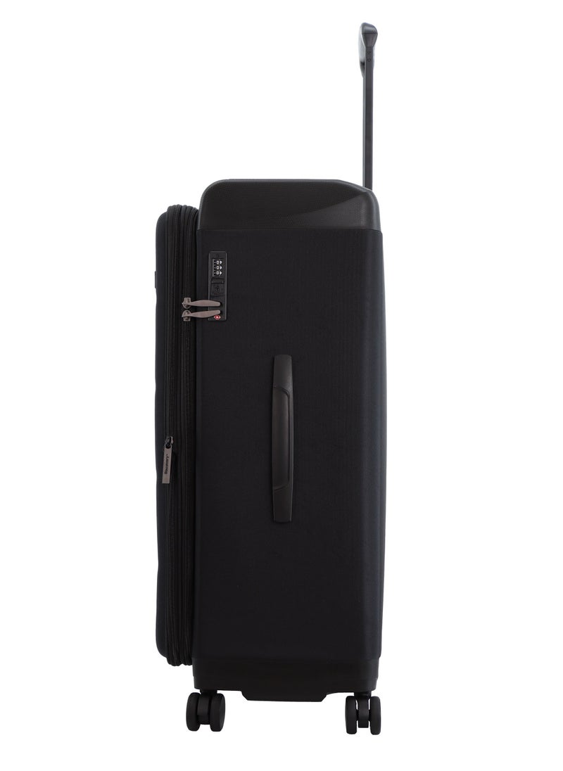 Discovery Motion PP and Polyester Large Check-In Luggage Black, Durable Lightweight Unbreakable Suitcase, 4 Double Wheel With TSA Lock Trolley Bag (28 Inch). - pzsku/ZA32C7E1FCBCBA9821CC5Z/45/_/1720615948/4546d04a-f2a2-4f80-8a4b-5b289907508f