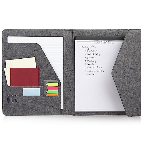 Paper Junkie منظم ملفات بيبر جانكي - 10 × 12.5 بوصة، بوليستر رمادي - محفظة سيرة ذاتية - حافظة بطاقات عمل بسحاب - Image 1