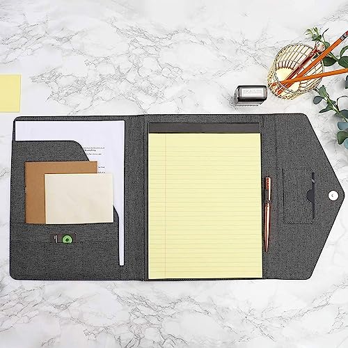 Paper Junkie منظم ملفات بيبر جانكي - 10 × 12.5 بوصة، بوليستر رمادي - محفظة سيرة ذاتية - حافظة بطاقات عمل بسحاب - Image 2
