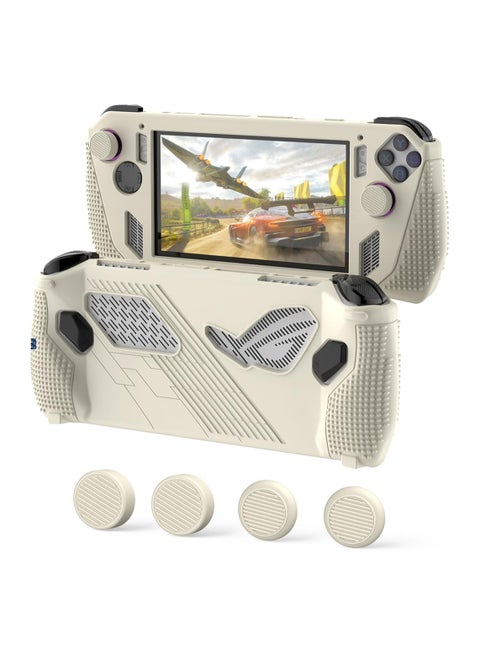 Rog Ally Protective Case with Kickstand and Silicone Accessories for Ultimate Drop Protection Anti Scratch and Non Slip Design Plus 2 Pairs Thumb Grips