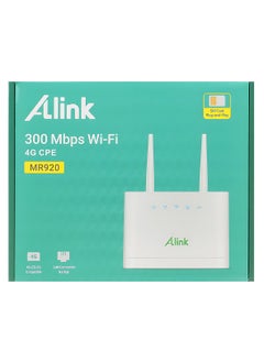 ALINK 4G LTE Router 300Mbps with SIM Card Slot- White - pzsku/ZA32C9F87FCA2E7799F51Z/45/_/1740396556/a91d13b0-44b0-4b20-935e-cc2cdbe52f82