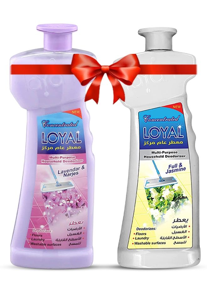 لويال معطر جو منزلي متعدد الاستخدامات، عبوتان سعة 700 مل، برائحة الياسمين والخزامى والنرجس