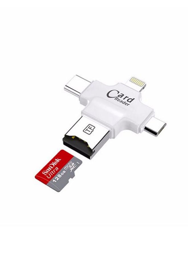 NIBEMINENT Multi Port OTG Adapter White  - Image 1