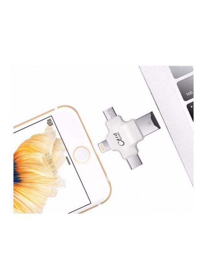 NIBEMINENT Multi Port OTG Adapter White  - Image 3