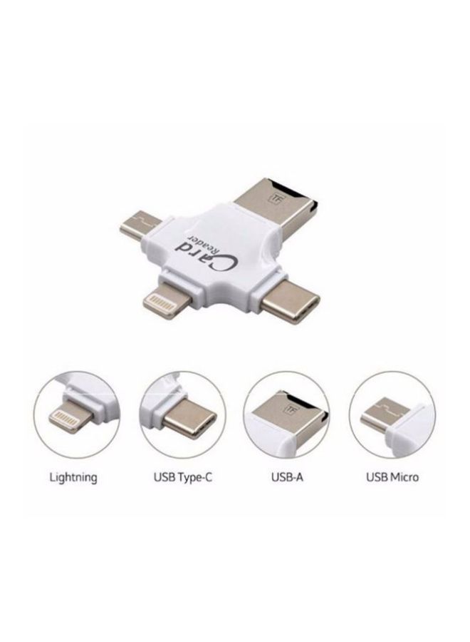 NIBEMINENT Multi Port OTG Adapter White  - Image 2
