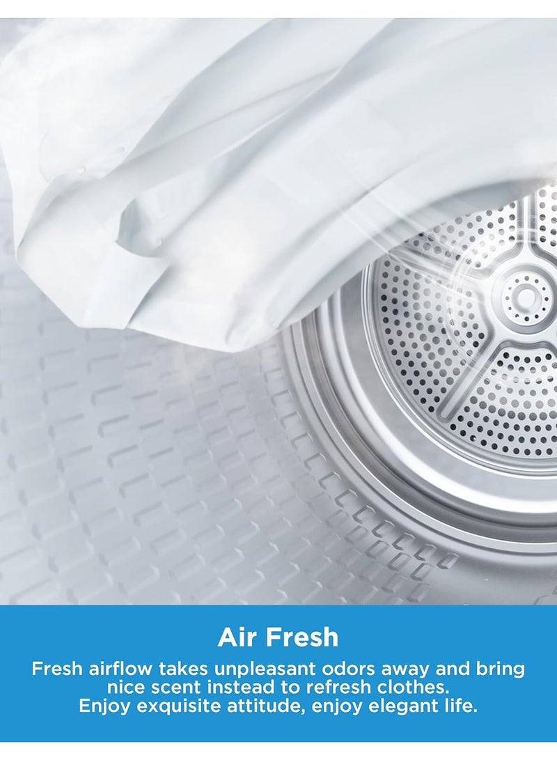 Midea 8KG Smart Front Load Condenser Dryer With Lunar Dial, 14 Wash Programs, Inverter Motor & Wrinkle Prevent, Sensor Dryer, Stronger Sanitization, Anti Crease & Quick Dry MD200C80W/W-GCC White - Image 2