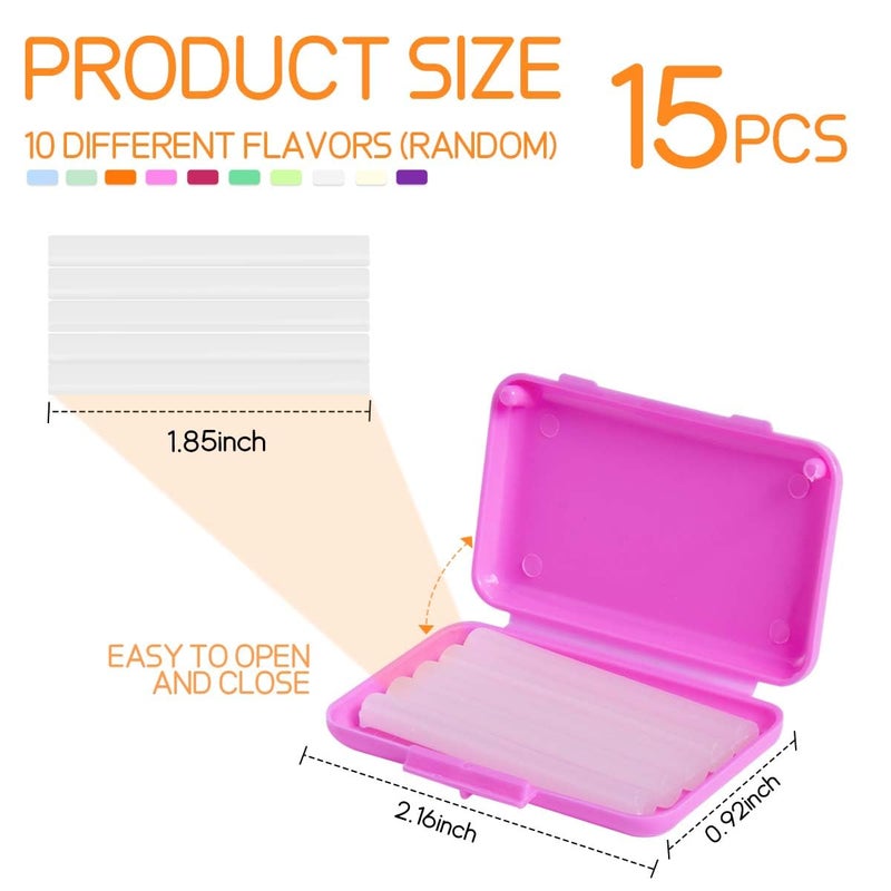 OBTANIM 15 Pack Colorful Braces Wax Dental Care Orthodontic Wax for Braces Wearer (10 Color) - Image 2