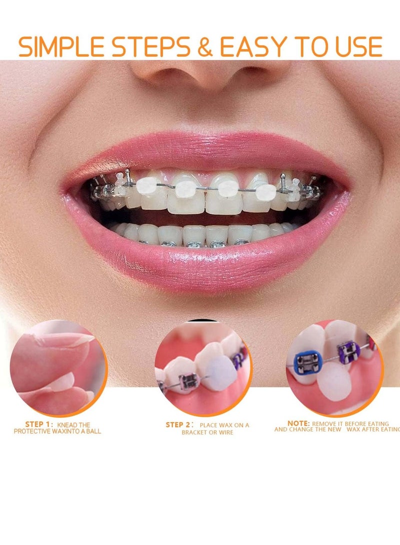 OBTANIM OBTANIM 15 Pack Colorful Braces Wax Dental care Orthodontic Wax for Braces Wearer (10 Color) - Image 4