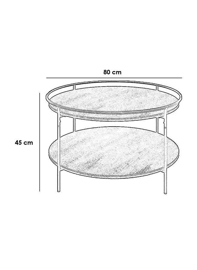 Homzmart Swedish Wood And Linen L-Shape Sofa And Metal And Mdf Wood Coffee Table - Multi Color  - Image 5