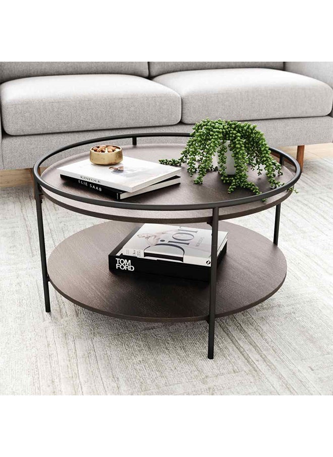 Homzmart Swedish Wood And Linen L-Shape Sofa And Metal And Mdf Wood Coffee Table - Multi Color  - Image 4
